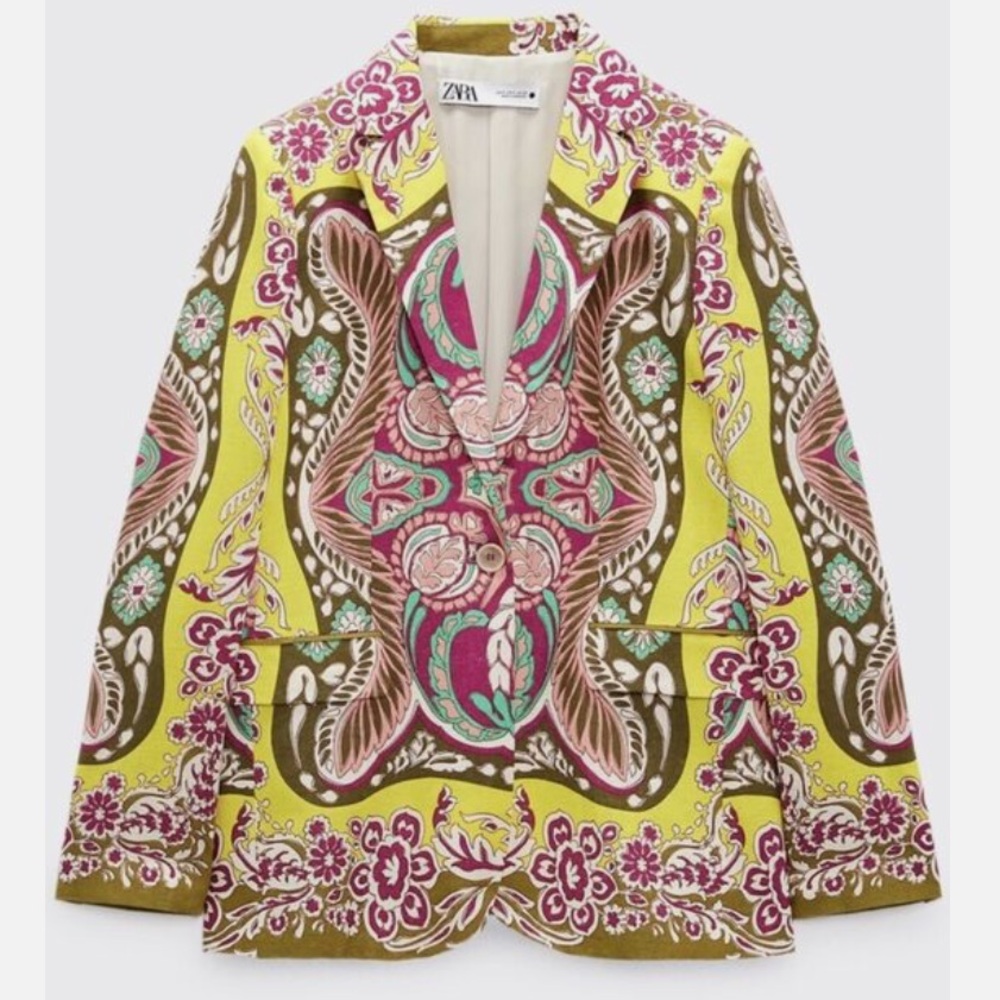 Zara Women's Multicolor Patterned Jacket - image 5
